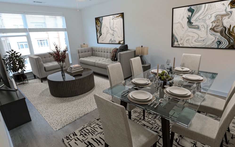 Jasper - 1 bedroom floorplan layout with 1 bathroom and 834 square feet (Living Room
)